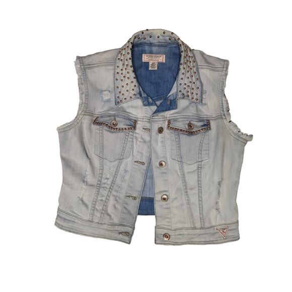 Vintage Guess denim vest size S - Picture 1 of 5